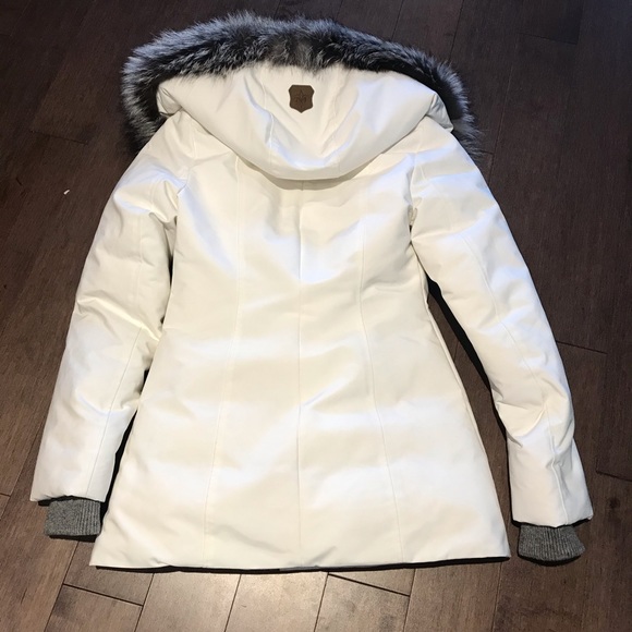 SOLD Mackage Adali-X Down White Coat Silver Fox - Picture 3 of 15